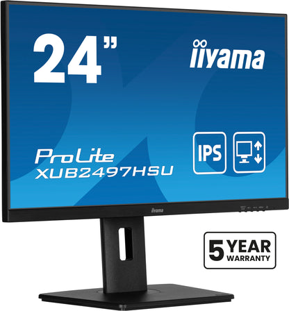 iiyama XUB2497HSU-B2 computer monitor 60.5 cm (23.8") 1920 x 1080 pixels Full HD LED Black