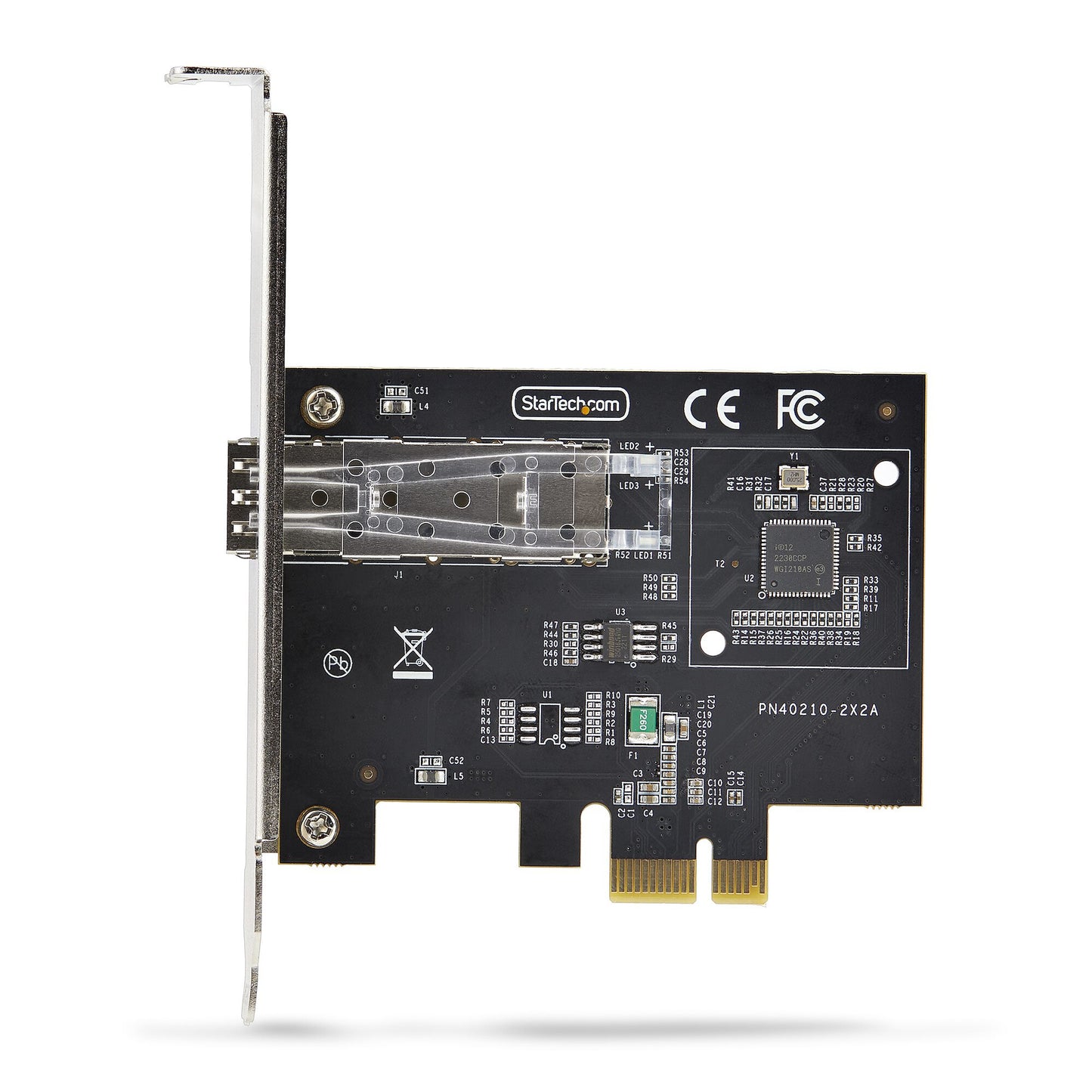 StarTech.com 1-Port GbE SFP Network Card, PCIe 2.1 x1, Intel I210-IS, 1GbE Controller, 1000BASE Copper/Fiber Optic, Single-Port Gigabit Ethernet NIC, Desktop/Server Backplanes - Windows and Linux Compatible