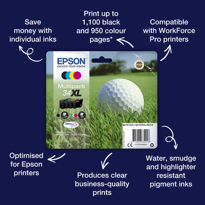 Epson Golf ball 34 DURABrite Ultra Single Black Ink