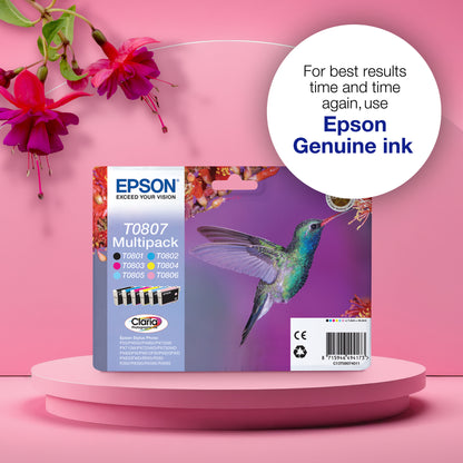 Epson Hummingbird Multipack 6-colours T0807 Claria Photographic Ink