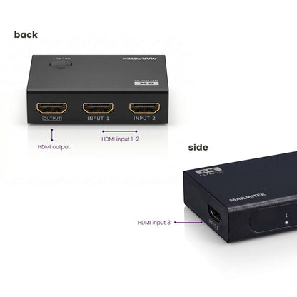 Marmitek Connect 730 - HDMI switch 8K 60 Hz – 4K 165 Hz