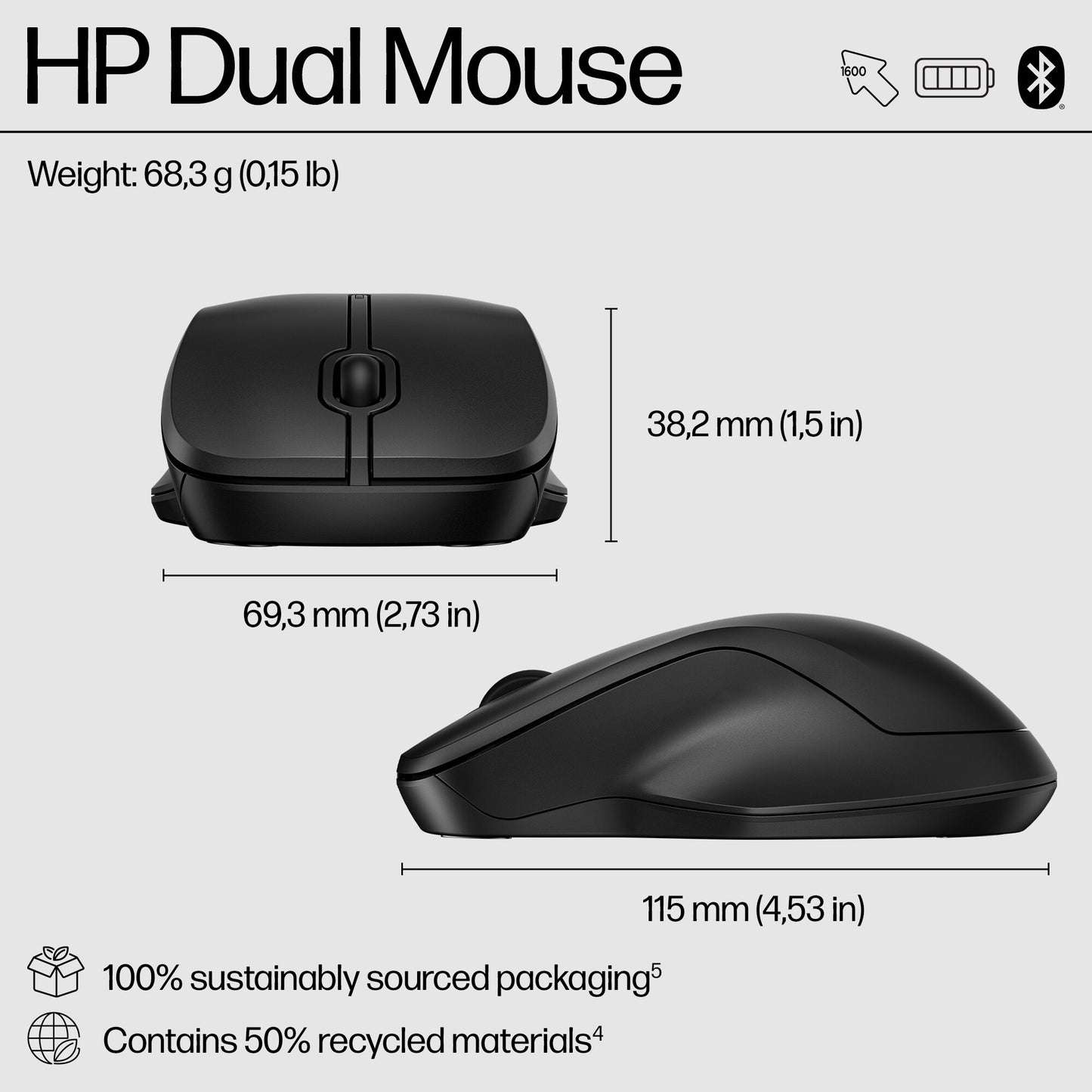 HP 255 Dual Wireless Mouse