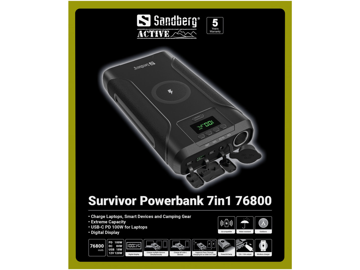 Sandberg Survivor Powerbank 7in1 76800
