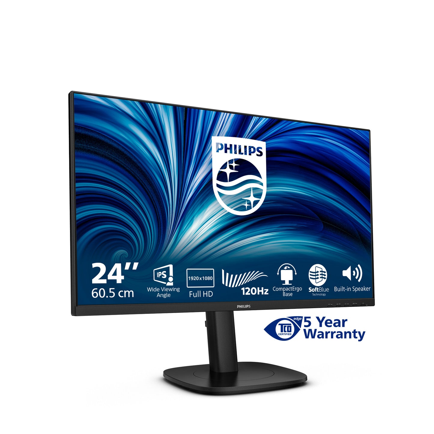 Philips 3000 series 24B2N3200J/00 computer monitor 60.5 cm (23.8") 1920 x 1080 pixels Full HD LCD Black