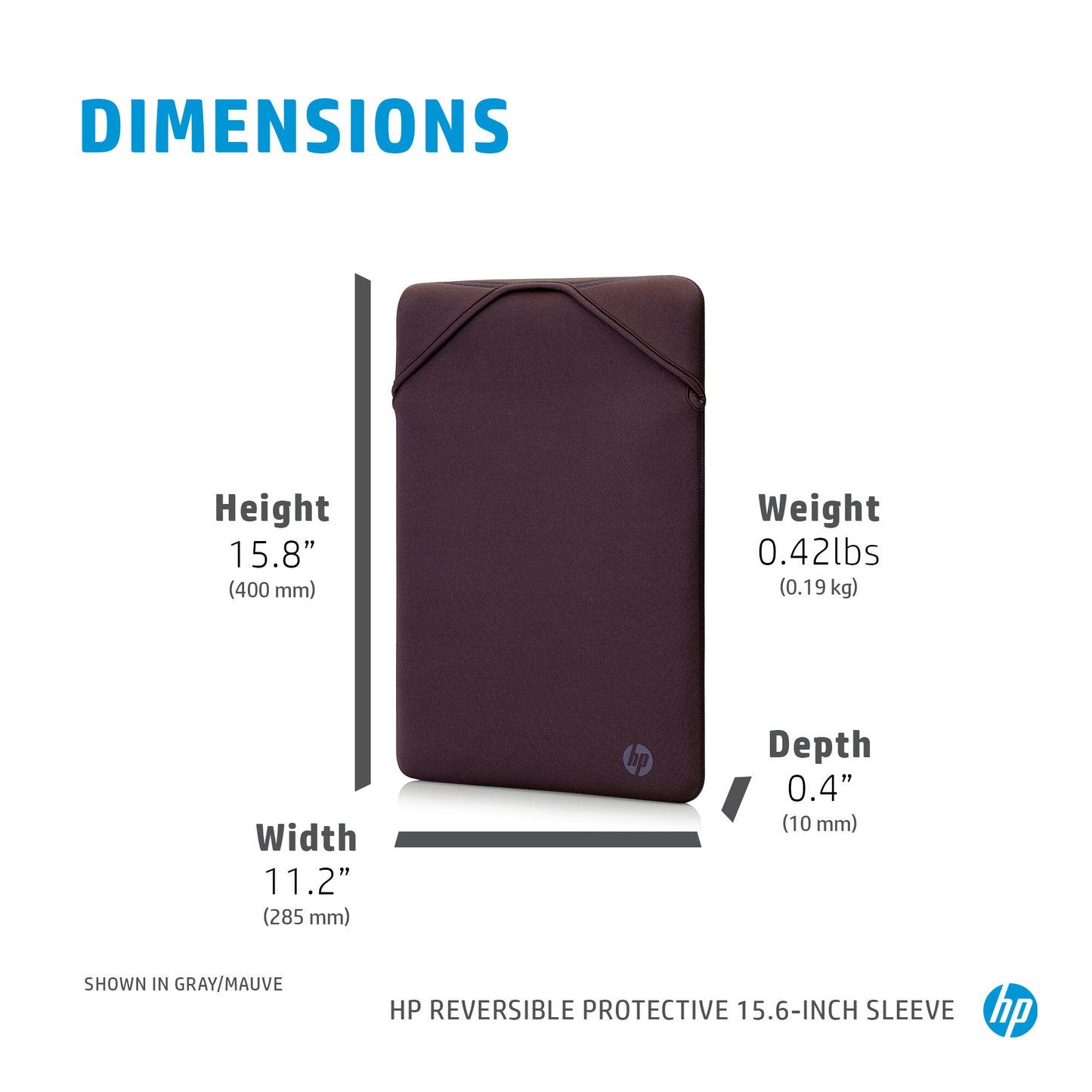 HP Reversible Protective 15.6-inch Geo Laptop Sleeve