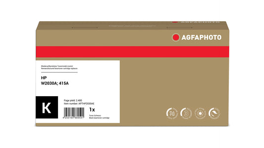 AgfaPhoto Compatible Toner Cartridge, Black, Replacement for HP W2030A, 415A, 2400 Pages