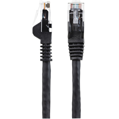 StarTech.com 1m CAT6 Ethernet Cable - LSZH (Low Smoke Zero Halogen) - 10 Gigabit 250Mhz 100W PoE RJ45 10GbE UTP Network Patch Cord Snagless with Strain Relief - Black, CAT 6, ETL Verified, 24AWG