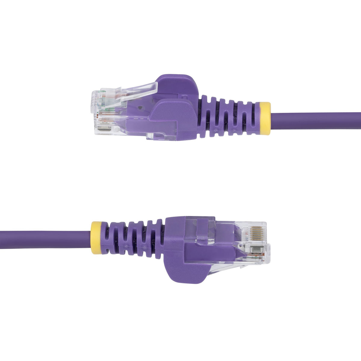StarTech.com 1m Purple Slim CAT6 Ethernet Cable, Snagless, 100W PoE, UTP, LSZH, 28AWG Pure Bare Copper Wire, Slim RJ45 Network Patch Cord w/Strain Reliefs, Individually Tested