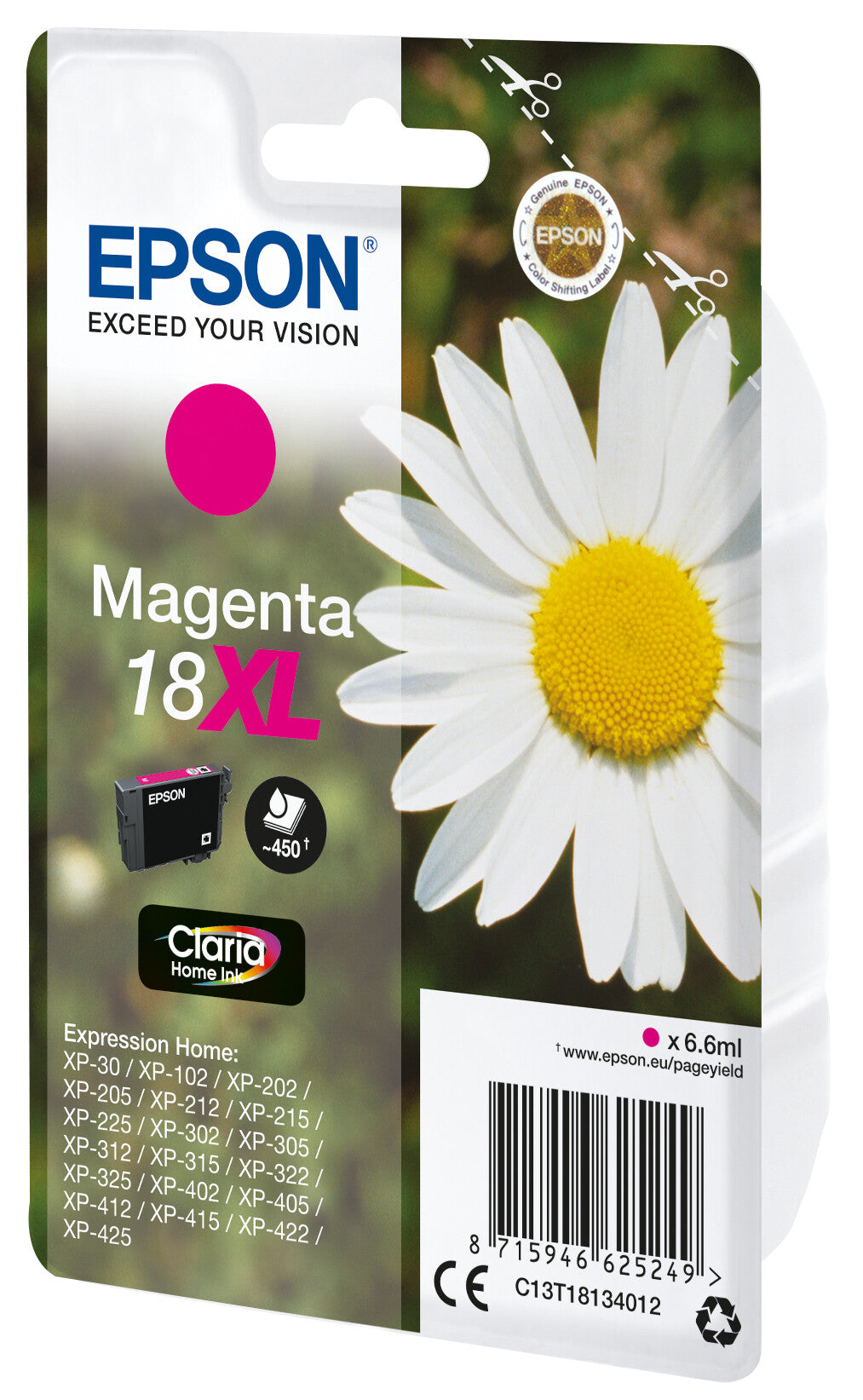 Epson Daisy 18XL Claria Home Single Magenta Ink