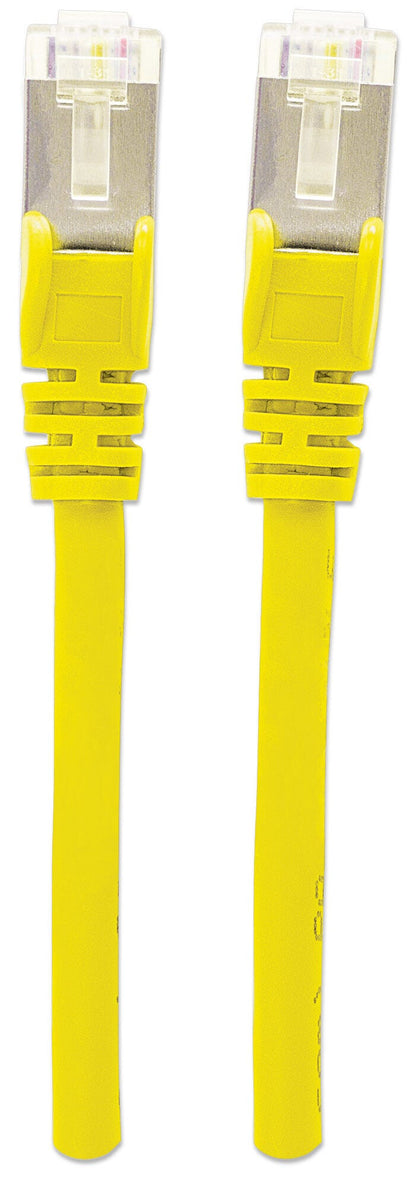Intellinet Network Patch Cable, Cat6A, 10m, Yellow, Copper, S/FTP, LSOH / LSZH, PVC, RJ45, Gold Plated Contacts, Snagless, Booted, Lifetime Warranty