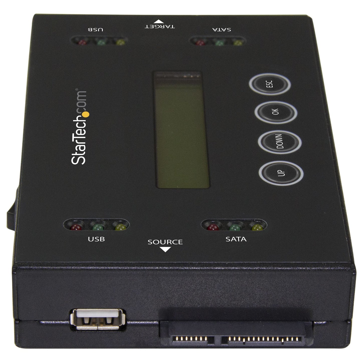 StarTech.com 1:1 Standalone Hard Drive and USB Flash Disk Duplicator and Eraser, USB Thumb Drive and SATA HDD/SSD Disk Cloner and Eraser, Hardrive Copier/Sanitizer/Wiper, LCD display, TAA