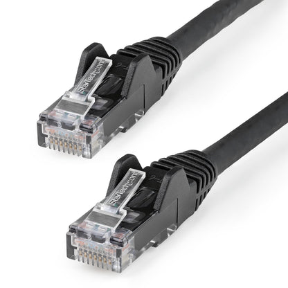 StarTech.com 1m CAT6 Ethernet Cable - LSZH (Low Smoke Zero Halogen) - 10 Gigabit 250Mhz 100W PoE RJ45 10GbE UTP Network Patch Cord Snagless with Strain Relief - Black, CAT 6, ETL Verified, 24AWG