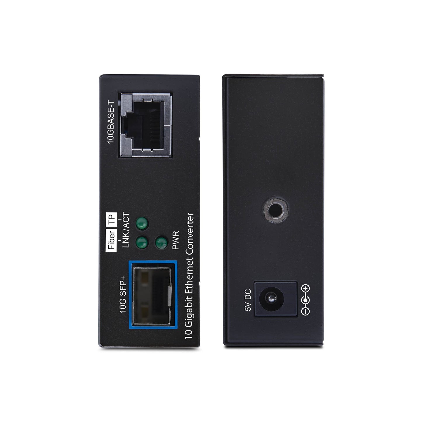 StarTech.com 10GbE Open SFP+ Fiber Media Converter, Standalone 10 Gigabit Ethernet RJ-45 to 10GBASE-X SFP+, Single-Mode / Multi-Mode, 16K Jumbo Frames - TAA