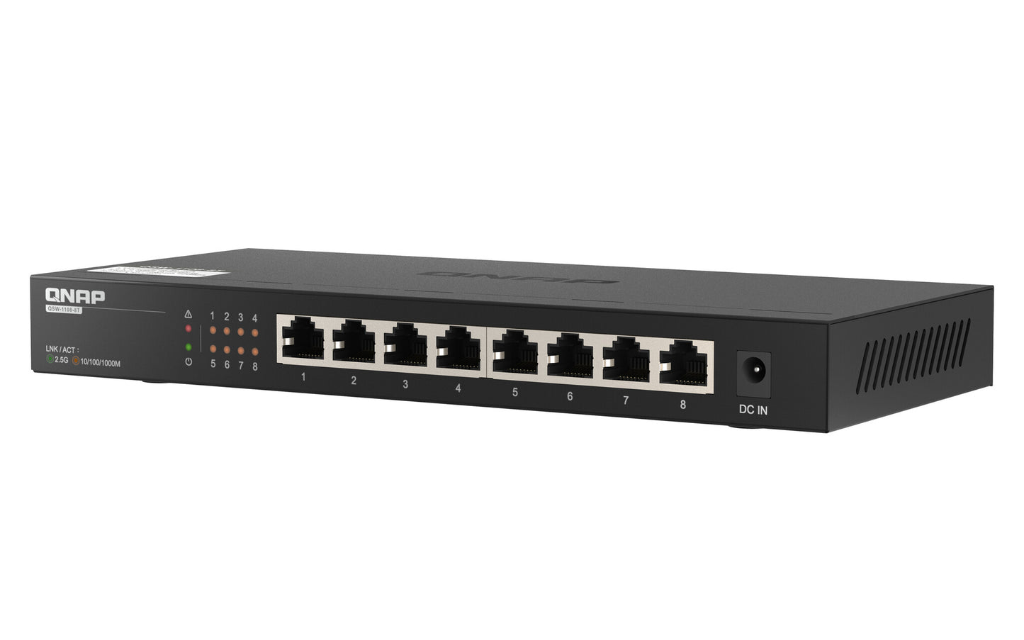 QNAP QSW-1108-8T network switch Unmanaged 2.5G Ethernet (100/1000/2500) Black