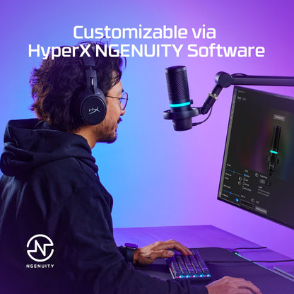 HyperX DuoCast - USB Microphone (Black) - RGB Lighting