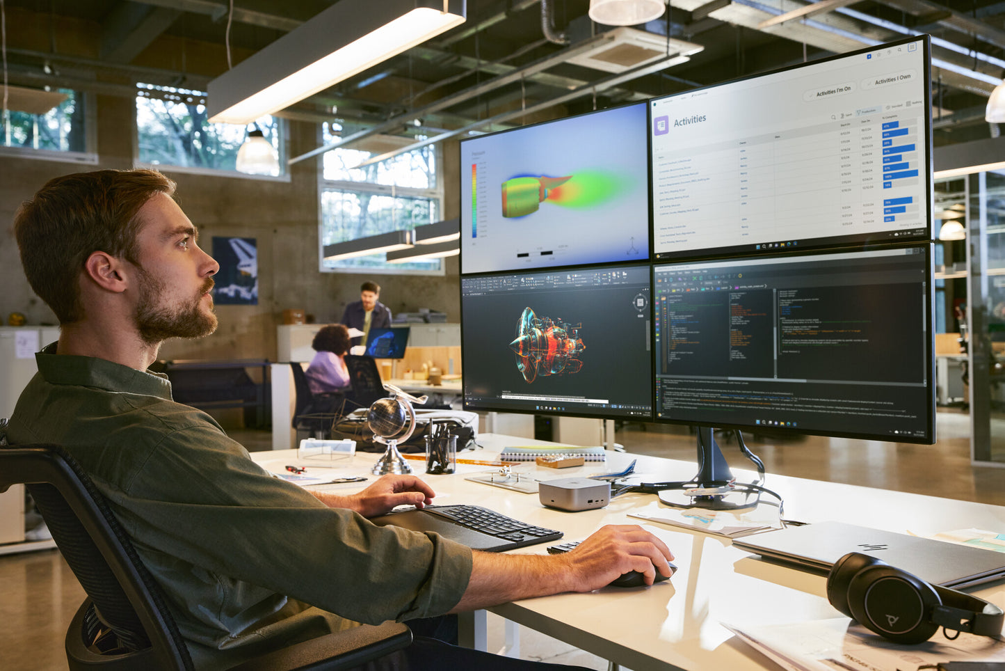 HP Series 7 Pro 27 inch 4K Conferencing Monitor - 727pm