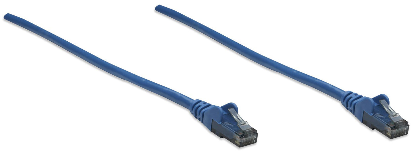 Intellinet Network Patch Cable, Cat6, 10m, Blue, CCA, U/UTP, PVC, RJ45, Gold Plated Contacts, Snagless, Booted, Lifetime Warranty