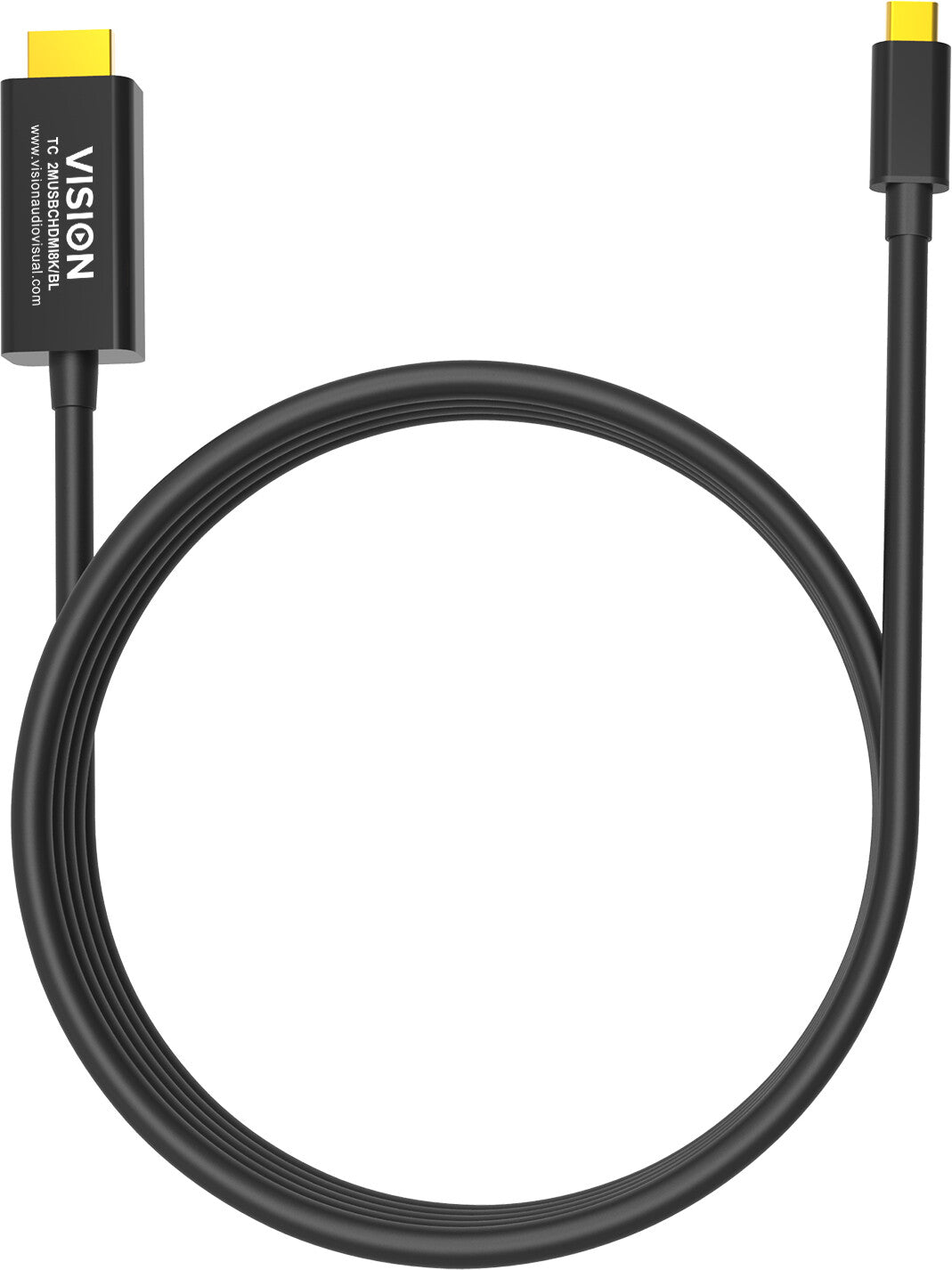 Vision TC 2MUSBCHDMI8K/BL mobile phone cable Black 2 m USB C