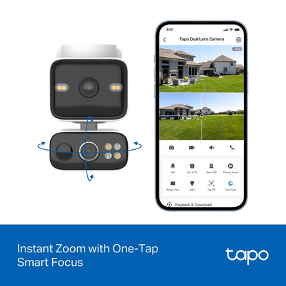 TP-Link Tapo Solar-Pow Dual-Lens Pan/Tilt Sec Cam Kit smart home security kit