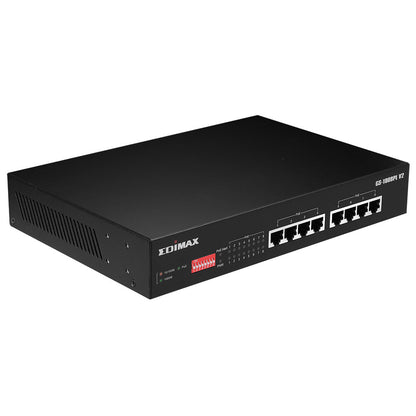 Edimax GS-1008PL V2 network switch Managed L2 Gigabit Ethernet (10/100/1000) Power over Ethernet (PoE) 1U Black