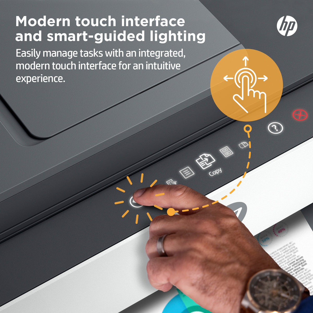HP Smart Tank 7605 Wireless All-in-One Color Printer, Two-sided printing; Copier, Scanner