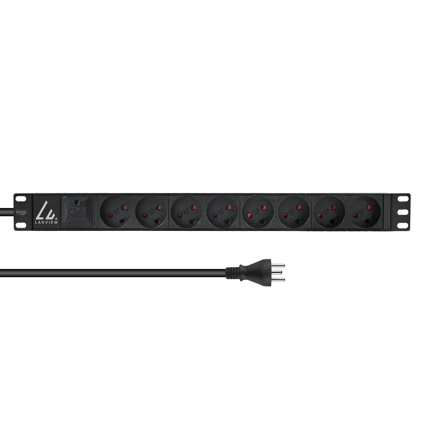 Lanview LVR-2MDK-SPD-DK8 power distribution unit (PDU) 8 AC outlet(s) 1U