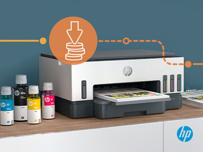 HP Smart Tank 7005 Wireless All-in-One Color Printer, Two-sided printing; Copier, Scanner