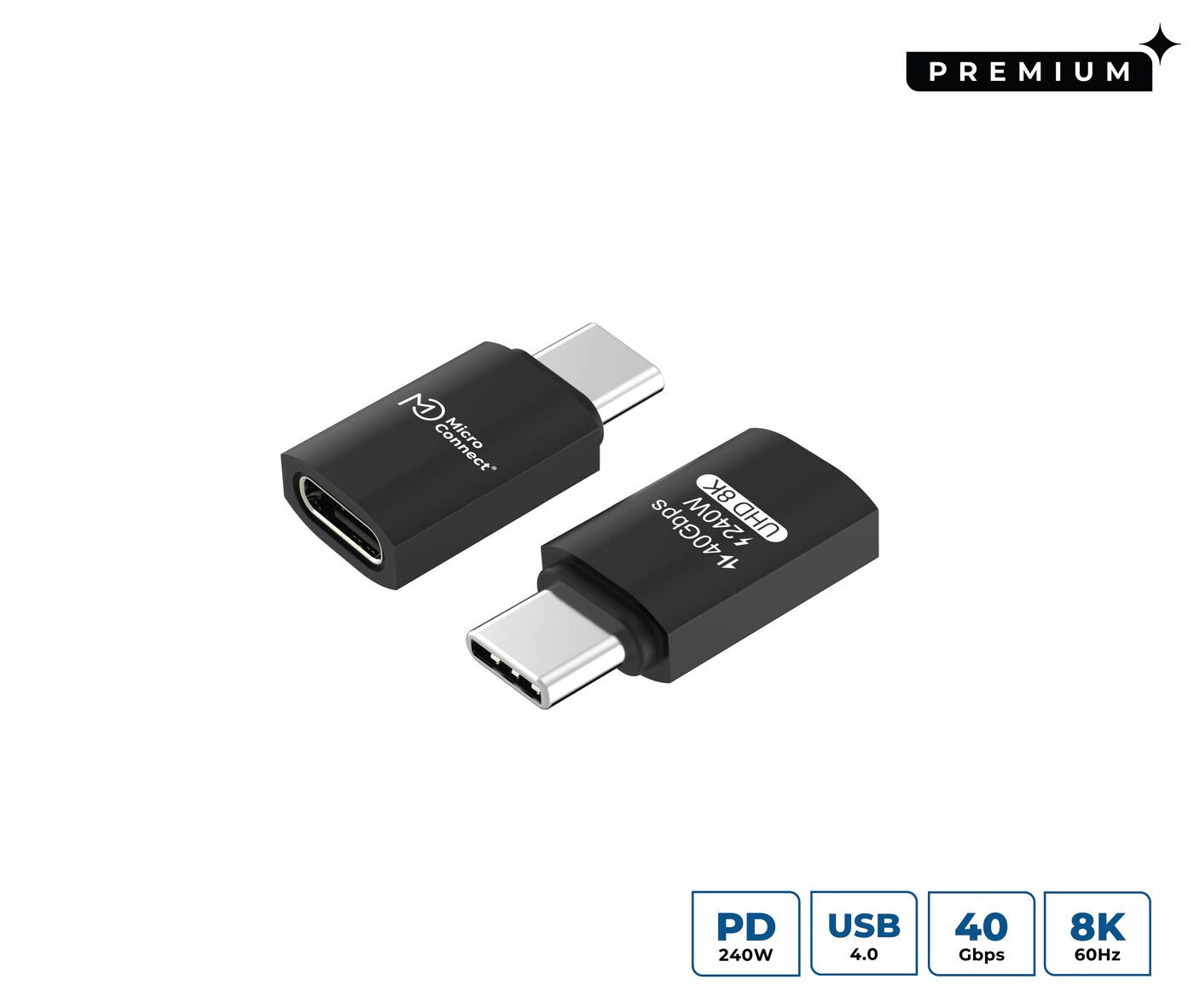 Microconnect USB4-CCF-240W USB cable USB4 Gen 3x2 0 m USB C Black