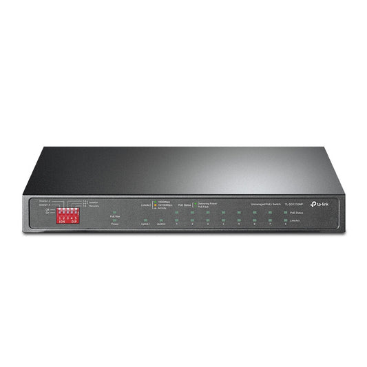 TP-Link TL-SG1210MP network switch, Unmanaged, 9-port, Power over Ethernet (PoE), black