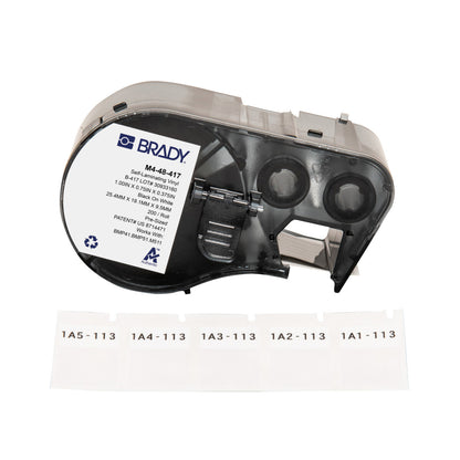 Brady M4-48-417 printer label Black, White Self-adhesive printer label
