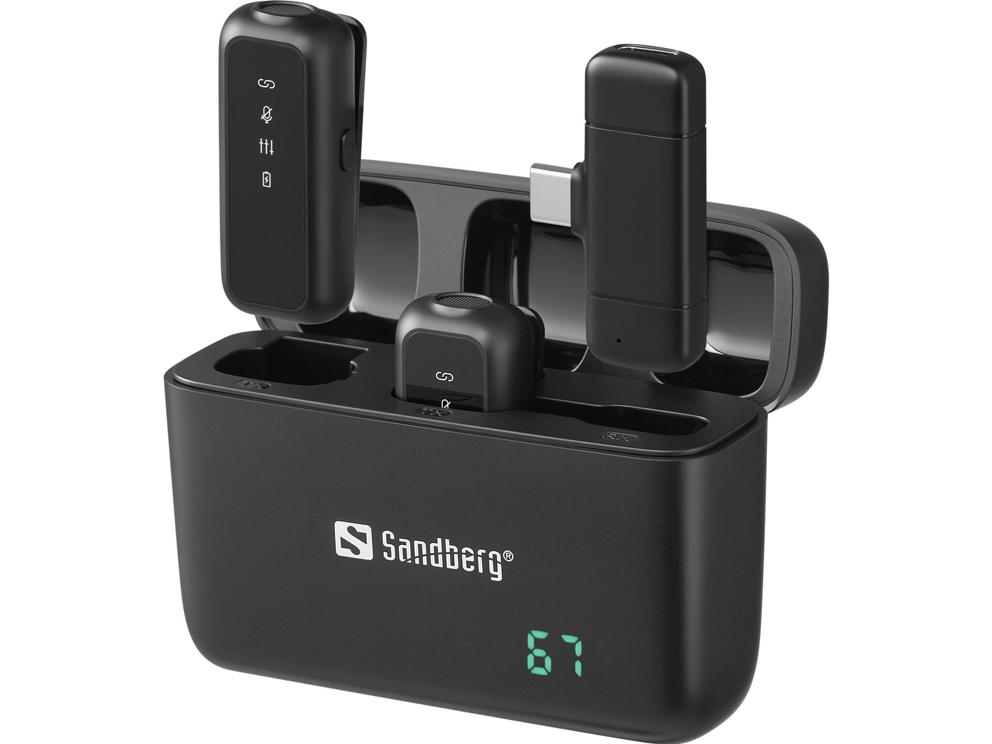 Sandberg Streamer USB-C Wireless Mic x2