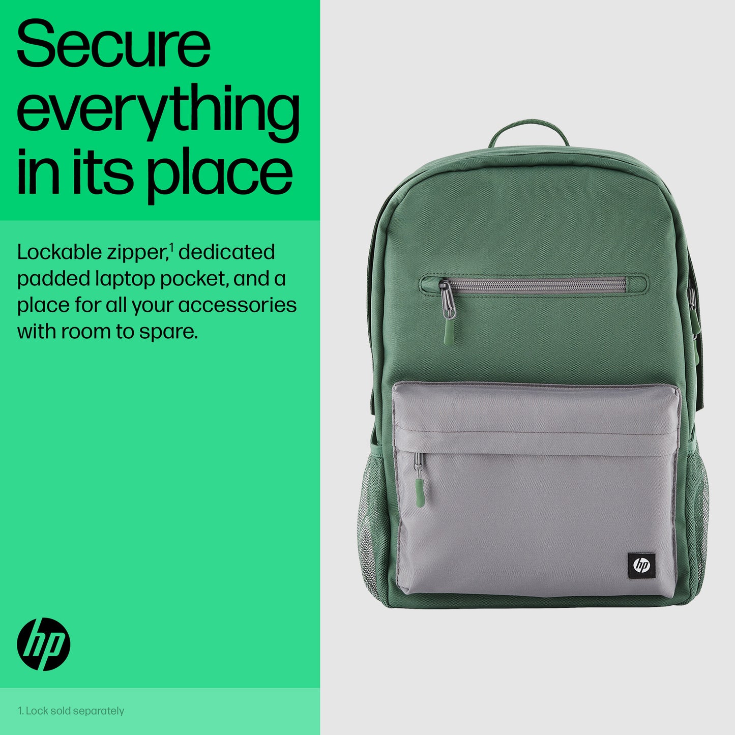 HP Campus Green Backpack