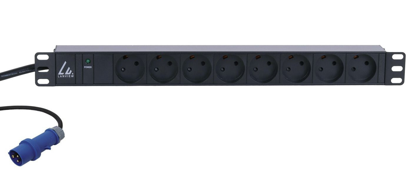 Lanview LVR261871D power distribution unit (PDU) 8 AC outlet(s) 1U Black