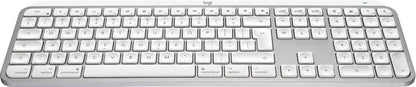 Logitech Master MX Keys S for Mac keyboard Office RF Wireless + Bluetooth QWERTY US International Aluminium, White