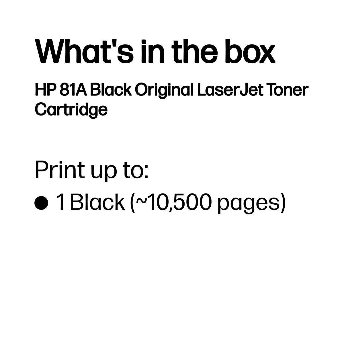 HP 81A Black Original LaserJet Toner Cartridge