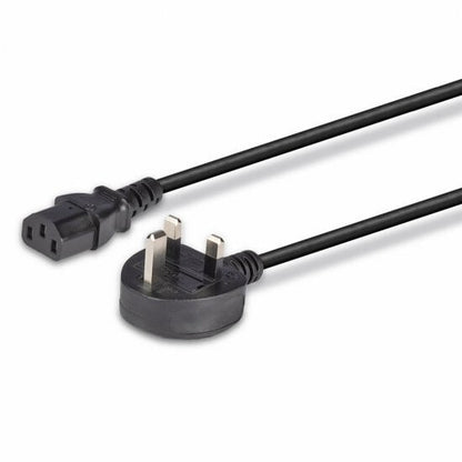 Lindy 10m UK 3 Pin Plug to IEC C13 Mains Power Cable, Black