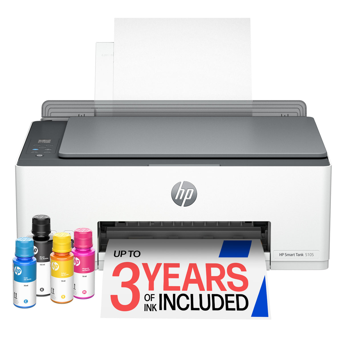 HP Smart Tank 5105 Wireless All-in-One Color Printer, Copier, Scanner