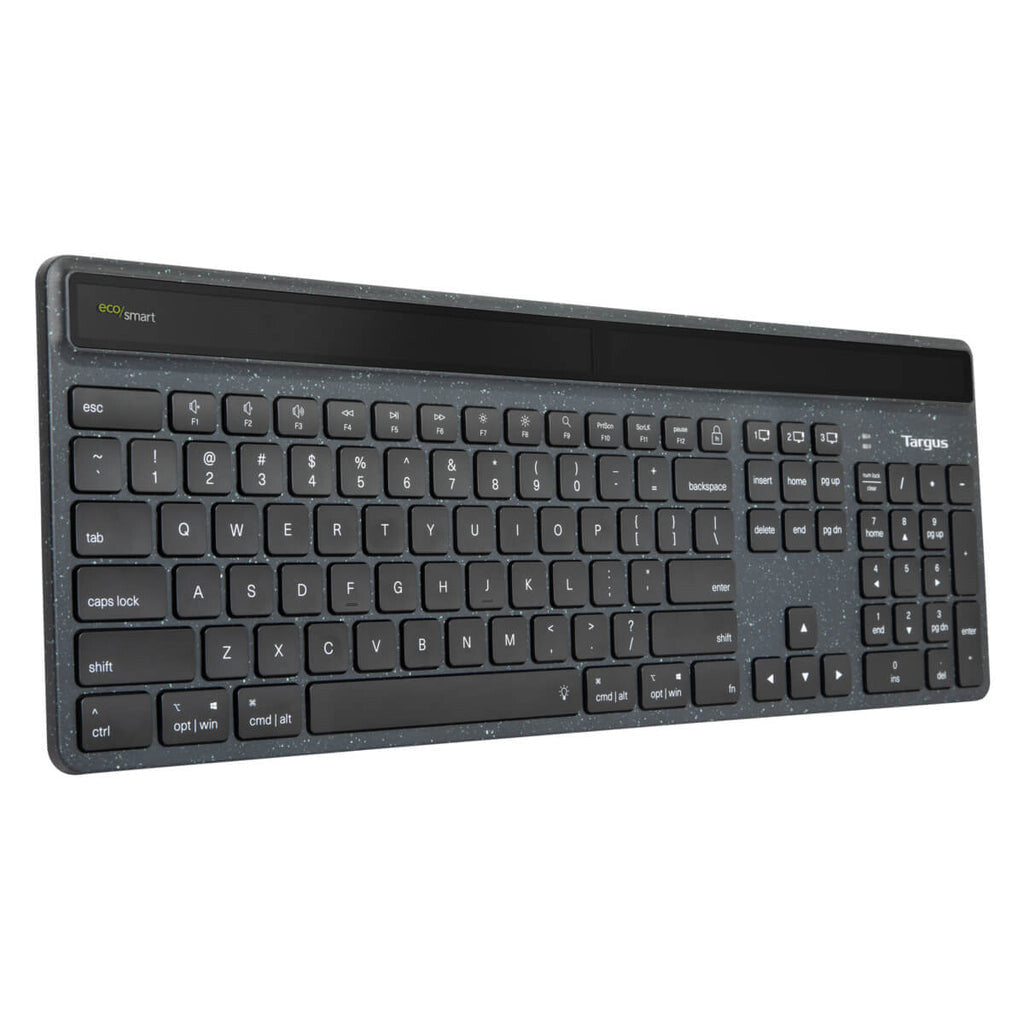 Targus Sustainable Energy Harvesting EcoSmart keyboard Universal Bluetooth QWERTY Nordic Black