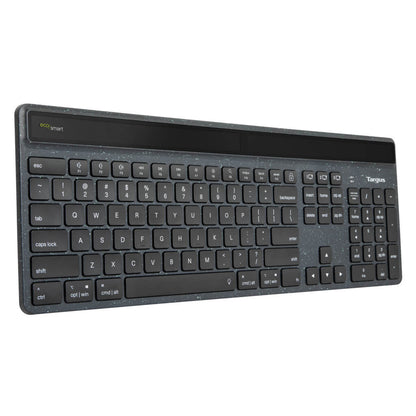 Targus Sustainable Energy Harvesting EcoSmart keyboard Universal Bluetooth QWERTY Nordic Black