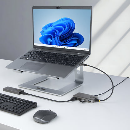 StarTech.com 4-Port USB Hub - USB 3.0 5Gbps, Bus Powered, USB-A to 4x USB-A Hub w/ Optional Auxiliary Power Input - Portable Desktop/Laptop USB Hub, 1ft/30cm Cable, USB Expansion Hub