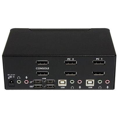 StarTech.com 2 Port Dual DisplayPort USB KVM Switch with Audio & USB 2.0 Hub