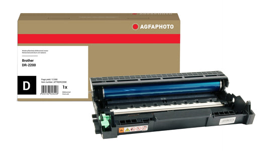 AgfaPhoto Compatible Drum Unit, Replacement for Brother DR-2200, 12000 Pages