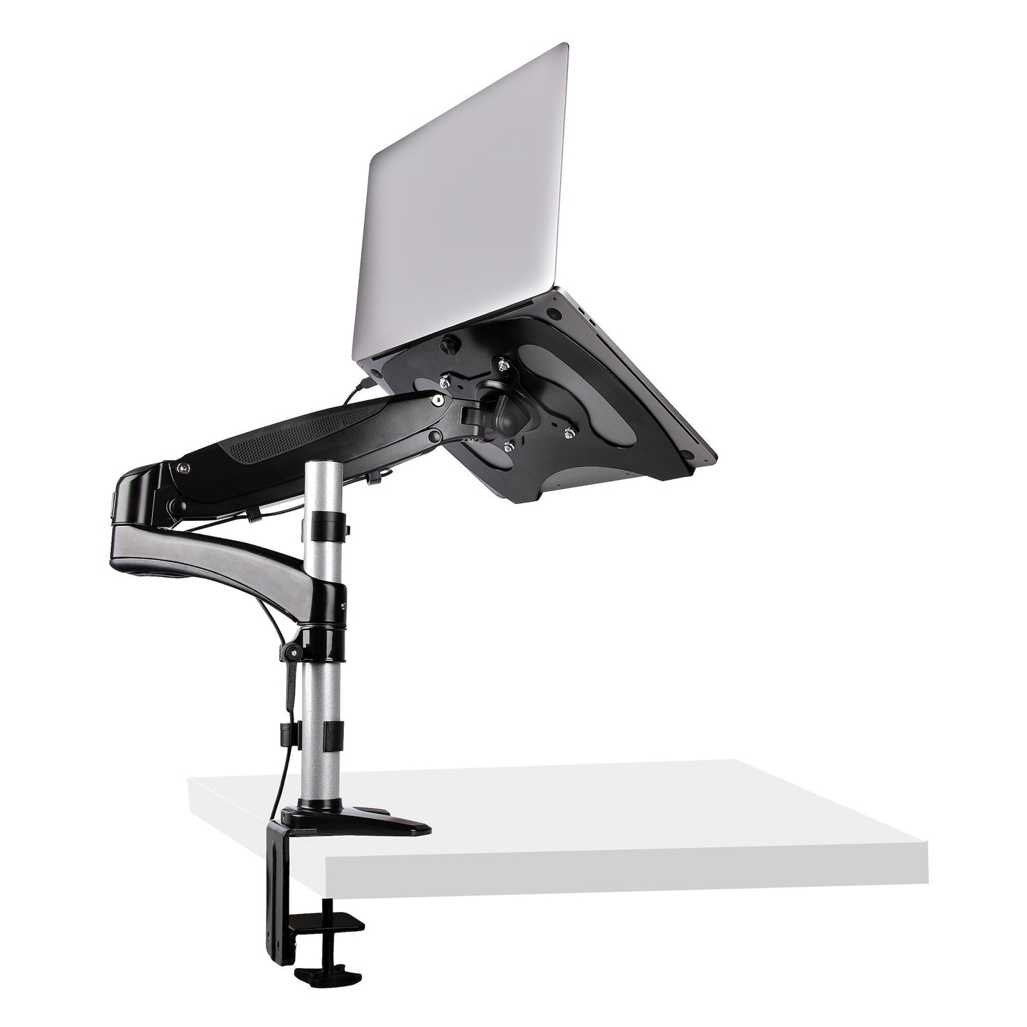 StarTech.com Desk Mount Laptop Arm - Full Motion Articulating Arm for Laptop or Single 34" Monitor - VESA Mount Laptop Tray Bracket - Ergonomic Adjustable Notebook Stand - Desk-Clamp