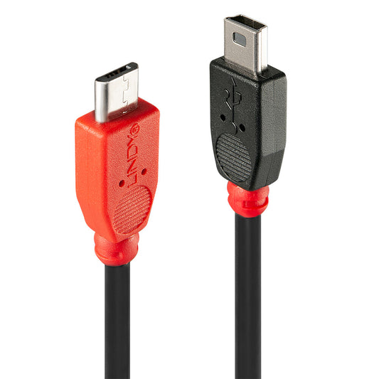 Lindy 0.5m USB 2.0 Type Micro-B to Mini-B OTG Cable