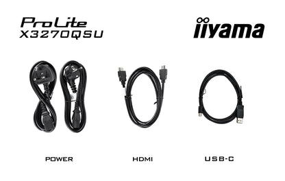 iiyama ProLite X3270QSU-B1 computer monitor 80 cm (31.5") 2560 x 1440 pixels Wide Quad HD LED Black