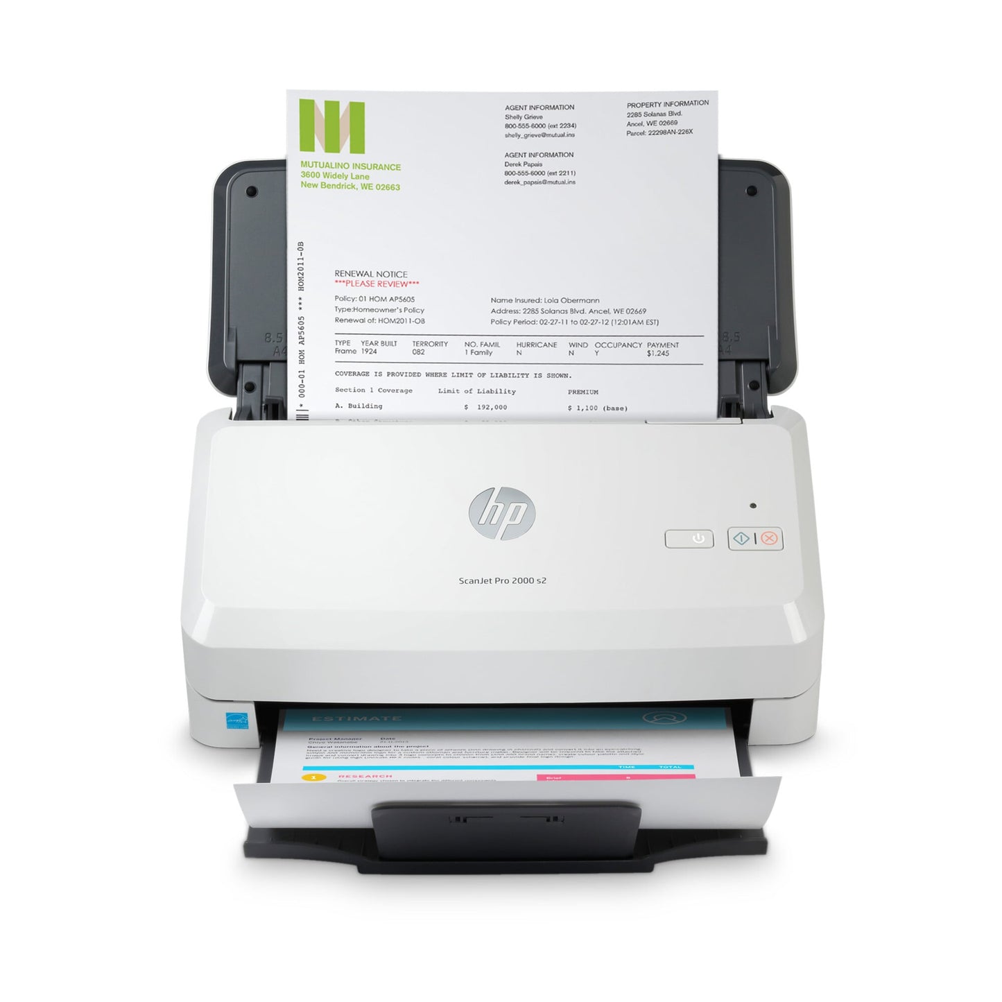 HP Scanjet Pro 2000 s2 Sheet-feed Scanner Sheet-fed scanner 600 x 600 DPI A4 Black, White