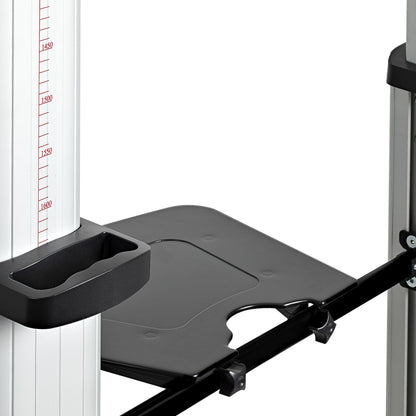 StarTech.com Dual TV Cart for 37-60in VESA TVs up to 110lb/50kg each - Height Adjustable TV Mount, Mobile Display Cart w/ Equipment Shelves - Rolling TV Cart on Wheels - Rolling TV Stand