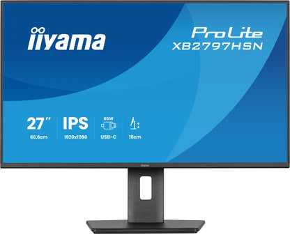 iiyama ProLite XB2797HSN-B1 computer monitor 68.6 cm (27") 1920 x 1080 pixels Full HD LCD Black