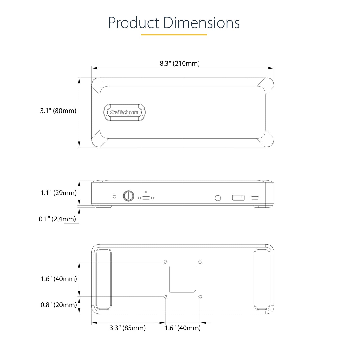 StarTech.com USB-C Docking Station - Multi Monitor HDMI/DP/DP Alt Mode USB-C Dock - 3x 4K30 / 2x 4K60 - 7-Port USB Hub - 60W Power Delivery - GbE - 3.5mm Audio - Works With Chromebook certified - TAA
