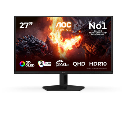AOC G4 Q27G41ZDF computer monitor 67.3 cm (26.5") 2560 x 1440 pixels Quad HD QD-OLED Black, Red